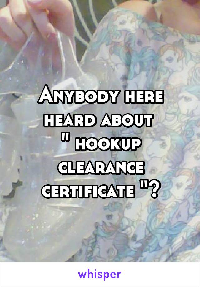 hookup certificate